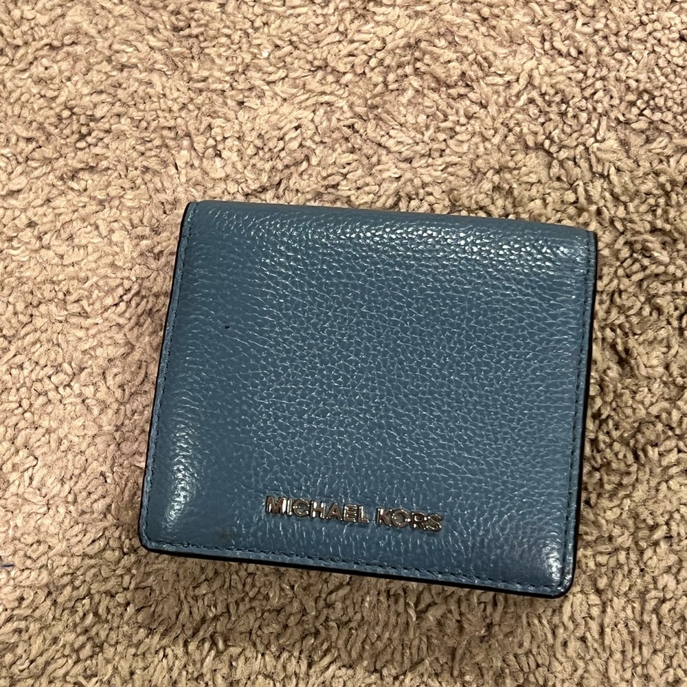 Blue Michael kors wallet